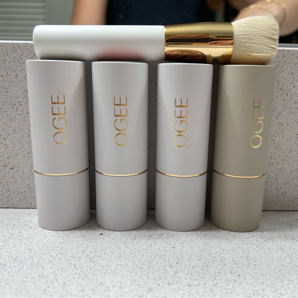 Ogee Crystal Contour Collection, Blender Brush and Juniper Complexion Stick